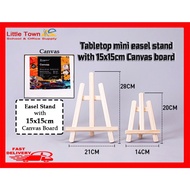 Tabletop art mini easel stand wooden with 15x15 Canvas Board
