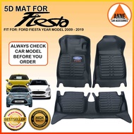 5D Deep Dish for Ford Fiesta 2009 2010 2011 2012 2013 2014 2015 2016 2017 2018 2019 Car Floor Mattin