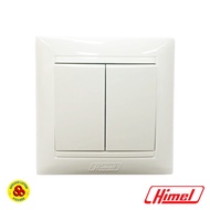 Himel 2 Gang 1 Way Style Series HWDS2S Single Switch 2G 1W