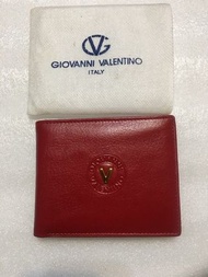 義大利giovanni valentino短皮夾紅色