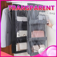 6 Pockets Bag Shoe Handbag Storage Wardrobe Cupboard Closet Hanger Tempat Simpanan Beg Almari