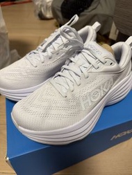 HOKA Bondi 8 白色運動鞋95%new