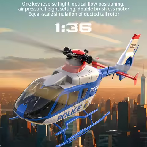 1/32 C123 EC135 RC Helicopter Duale Brushless Direct Dive Single Propeller Flybarless Helicopter 3D 