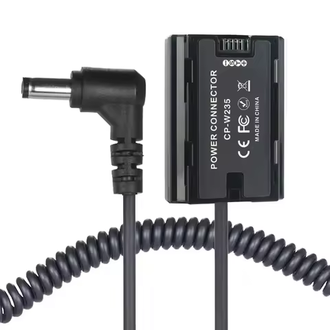 NP-W235 Dummy Battery Pack Coupler Charger with DC Male Connector Power Cable For FUJIFILM X-T4 XT4 