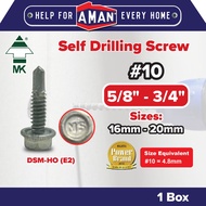 MK Self Drilling Screw Skru Mata Drill Besi E2 Without Washer DSM-HO 516 520 1 Box