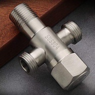 GRIPO SUS304 Stainless Steel 2 Way Angle Valve 180 Degree Toilet Angle Valve Faucet Angle Valve For Toilet Bidet Faucet 1/2"x1/2"