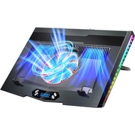Seenda Laptop Cooling Pad 15.6-17.3 Inch RGB Gaming Laptop Cooler With Powerful Turbo-Fan 3200 RPM 12 Modes Light 7 Height Stand