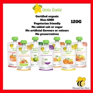Little Etoile  Organic Baby Puree Pouch 6 Months Old 120g Ready To Eat Baby Puree Baby Travel Food