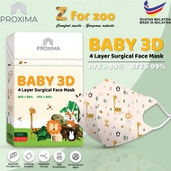 PROXIMA Baby 4Ply 3D Face Mask Disposable Surgical (Individual Pack+Earlobe adjustable) 3months - 3 years old