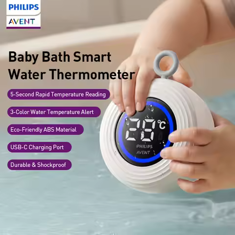 Philips Avent Digital Baby Bath Thermometer 5s Fast Read USB Rechargeable, ABS Safe Material Floatin