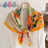 Square Silk Scarf 90x90cm - 90x90 Bandana Scarf - Square Silk Turban Bikini Wrap Scarf BEAUTIFUL FAB