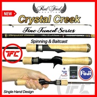 2024 RODFORD CRYSTAL CREEK Single Hand Baitcast & Spinning Rod Solid Carbon UL Ultralight BFS BC Ran