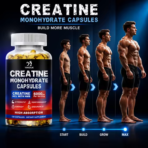 Creatine Monohydrate Supplements, with Creatine HCL & HMB, Build Lean Muscle, Raise Stamina, Hasten 