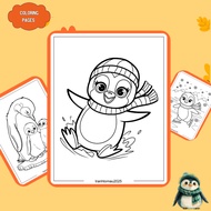 Set of 47/25/10 coloring pages, Panda coloring pages, A4, A5 paper 160gsm thick PG975D