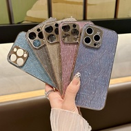 Suitable for Apple 17Promax Electroplating Edge Water Ripple Phone Case Shock-resistant Foreign Trad