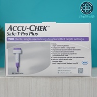 เข็มเจาะปลายนิ้ว Accu-chek safe t pro plus 1 กล่อง 200 ชิ้น /P-7634