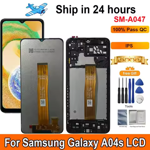 6.5"Screen For Samsung Galaxy A04s LCD Display Touch Panel Digitizer Assembly Replacement LCD With F