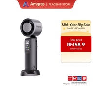 Amgras MetaHeld Fan Max portable handheld fan cooling ultra-high speed turbo fan 100-speed adjustmen