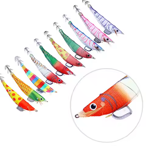 new EGing Luminous Fishing Lure squid Jigging Lure 14.3g 12cm suqid lure wobbler Pesca Fishing tackl
