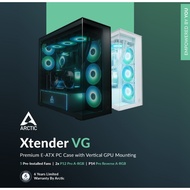 Arctic Xtender VG Premium E-ATX PC Case with Vertical GPU Mounting / BLACK / WHITE
