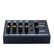 Mix800 Sound Mixer Audio Amplifier Ultra-Compact 8 Channel Mono Stereo 1/4" Trs for Pc Computer Record Audio Sound Line Mixer