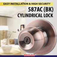 Cylindrical Door Knob Lock Set BACKSET - 60MM / Tombol Pintu Bilik (Bedroom/Entrance Use) AA587AC AA