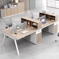 【FYS】Staff Desk Chair Combination Simple Modern 4-Seat Two Pairs 6 Four-Staff Screen Card Holder Off