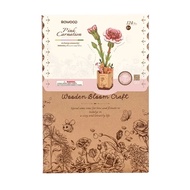 RoWood PINK CARNATION Wooden Flower Kit | DIY 3D Puzzle Kits
