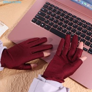 BACK2LIFE 1 Pair Women Sun Protection Gloves, Spandex Ice Silk Thin Ice Silk Gloves, Driving Sunscre