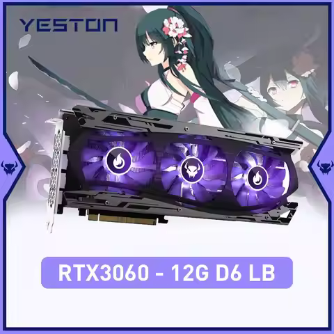 Yeston New NVIDIA Graphics Card Geforce RTX 3060 12G placa de video 3060 GDDR6 192bit Video Card RGB