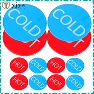 🛁 Label Air Panas dan Sejuk 10Pasang Tanda Akrilik Tandas Pengingat Kran dengan Rekaan Garis Rata