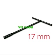 Black T-Socket Wrench no. 17 - Black T-Socket Wrench 17mm