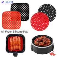 ELO Baking Mat, Non-stick Reusable Air Fryer Liner Mat, Round Silicone Steamer Pad Pastry Tool Acces