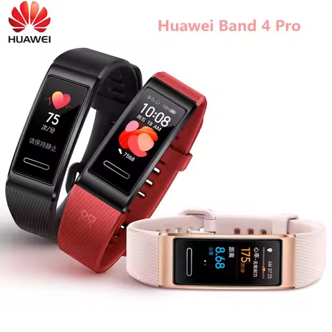 Original Huawei Band 4 Pro GPS Smart Band 0.95' Colorful Dial SpO2 Blood Oxygen Proactive Health Mon