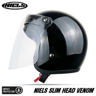 NIELS - Slim Head Helmet with Clear Venom Glass / SMOKE