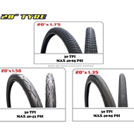 20' BICYCLE TIRE/TAYAR FOLDING BIKE 20x1.75 & 20X1.50 & 20x1.35