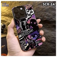 HP Boom Comic Case SCB-2 Hologram Imd Black Case for Casing Oppo A71 Oppo A74 4G Oppo A95 4G Oppo A7