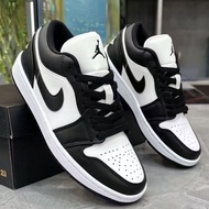Pure Original AJ1 Low-Top Gray Basketball Shoes Qiaoyi Men Women Couples Trendy All-Match Casual Spo