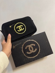 ⭐️聖誕Special 優惠🎄 😍包郵** 😍 全新專櫃 禮品✨ Chanel  😘 全新黑色Chanel beaute化妝袋 /pouch /clutch / Cosmetic bag /筆袋/ 多用途手袋 /手拿 色手拎袋 Handbag wallet 銀包 😍 🇺🇸美國地區滿額贈品