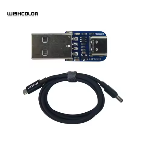 USB PD Cable 1M USB-C to DC PD Cable WITRN-PDC002 3rd Version + USB HID Upgrading Adapter Board