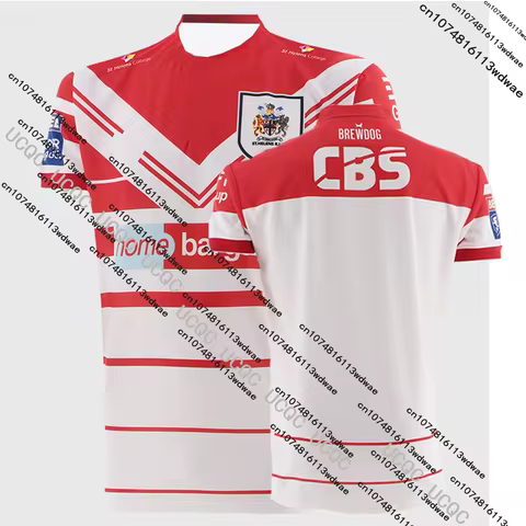 2026 England New St Helens Rugby Sports Jersey UK Mens British Rugby Casual Quick drying Training Ki