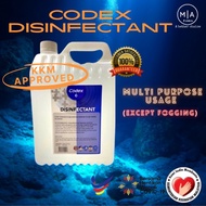 Codex Nano  /Fogging  Disinfectant Liquid Cecair Sanitizer 5L Non Alcohol Disinfectant Sanitizer  消毒
