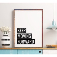 Tranh treo tường | - Typography-Keep Moving Forward 173 tranh canvas giá rẻ