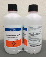 สารเคมี Hydrochloric acid 0.5N (0.5M) (1L) ยี่ห้อ QReC (H8062)
