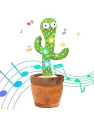 1pc-Dancing Cactus Toy Repeat Talking Song Speaker Wriggle Dancing Sing Talk Plushie Stuffed Interac