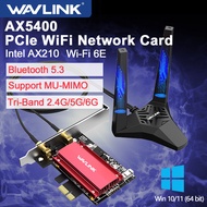 Wavlink AX5400 WiFi 6E PCIe Network Card Tri-Band AX210 Wireless Adapter with Bluetooth 5.3 for Wind