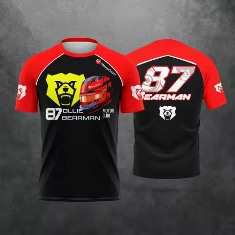 2026 New Casual Summer Unisex Racing Fans Oliver Bearman 87 Ollie Motorsport Graphic T-Shirt Sports 
