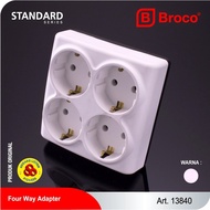 Broco 4 in 1 Socket + Plug 13840 Multi Socket 4 Holes