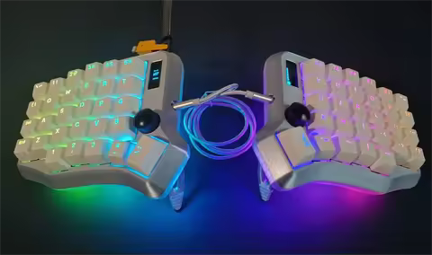 Sofle RGB Split Keyboard Case Custom Wired/Wireless Keyboard PCB with Bracket Split Mechanical Keybo