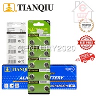 TIANQIU Battery AG7/LR927H/395A 1.5V Alkaline Battery 10pcs